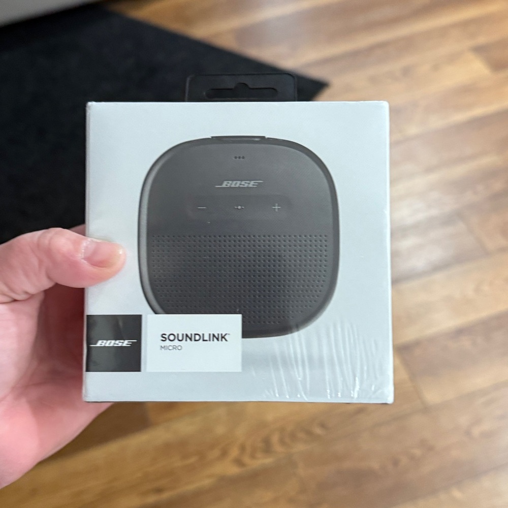 - Blue Bose soundlink micro speaker